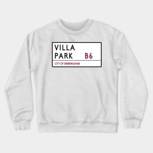 Villa Park Road Sign Crewneck Sweatshirt